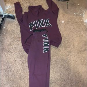 Victoria’s Secret pink crowl neck sweater/joggers